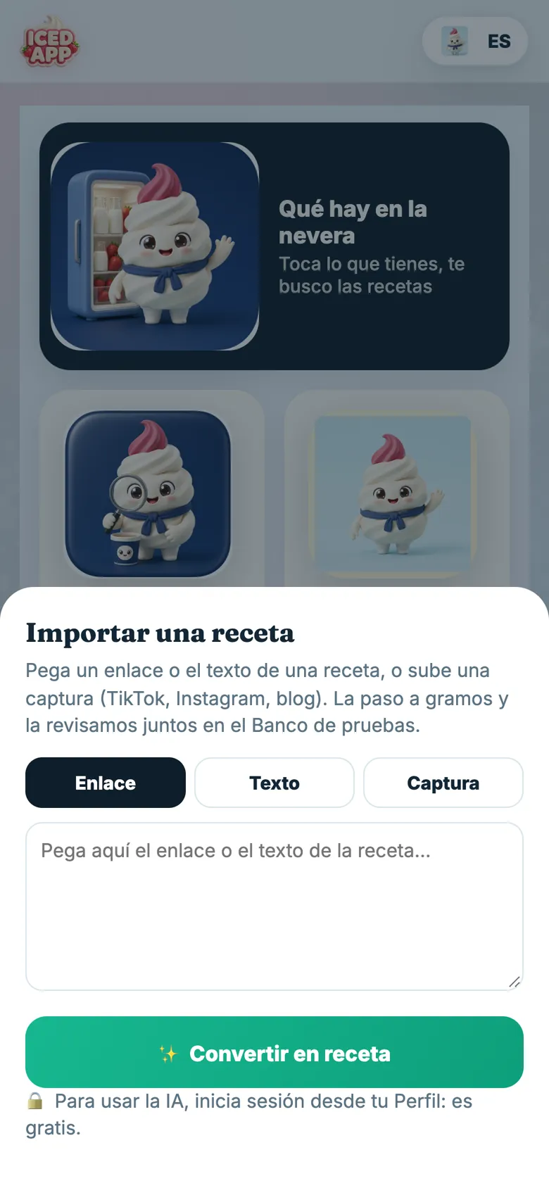 Importa una receta de la web