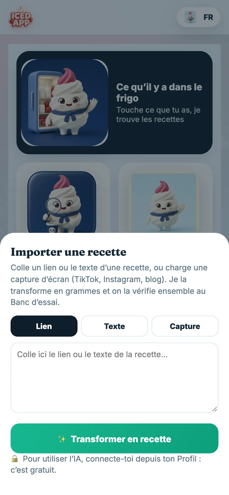 Importer depuis TikTok et le web