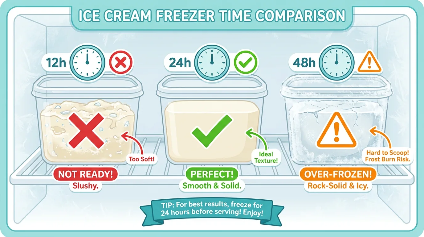 Srovnání doby mrazení 12h vs 24h vs 48h — infografika ICED Method
