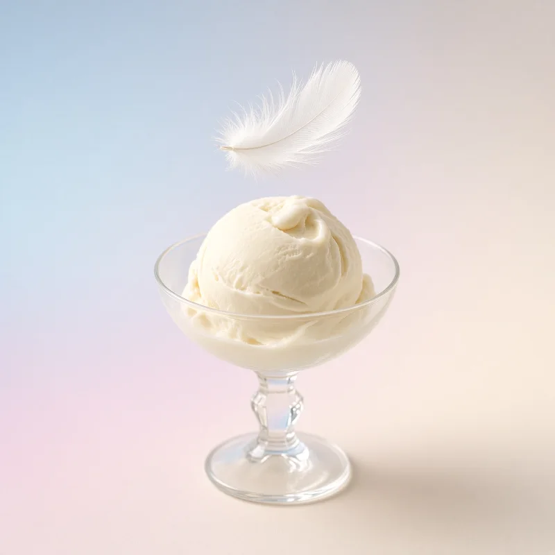 Glace légère ICED avec une plume