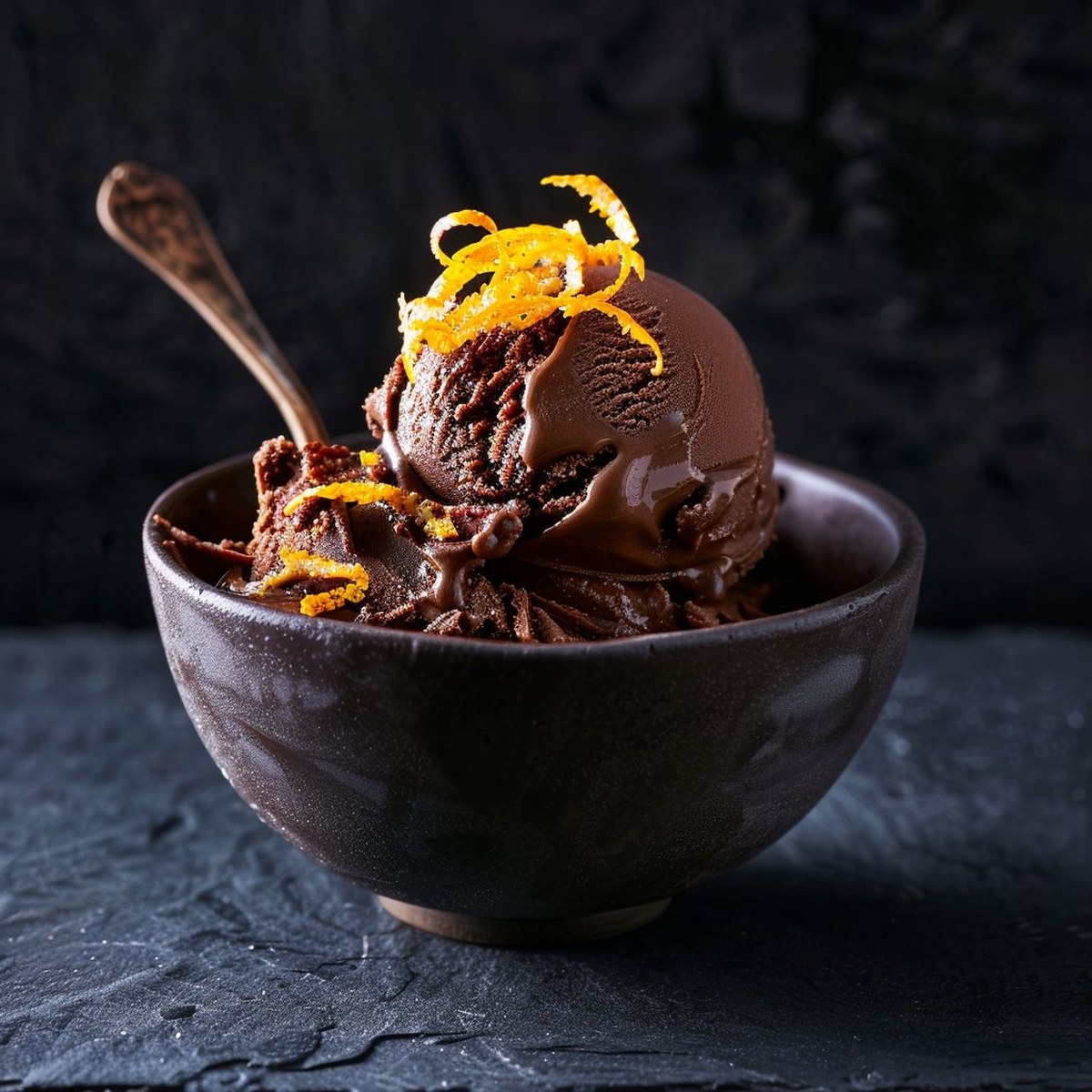 Glace Cacao et Orange