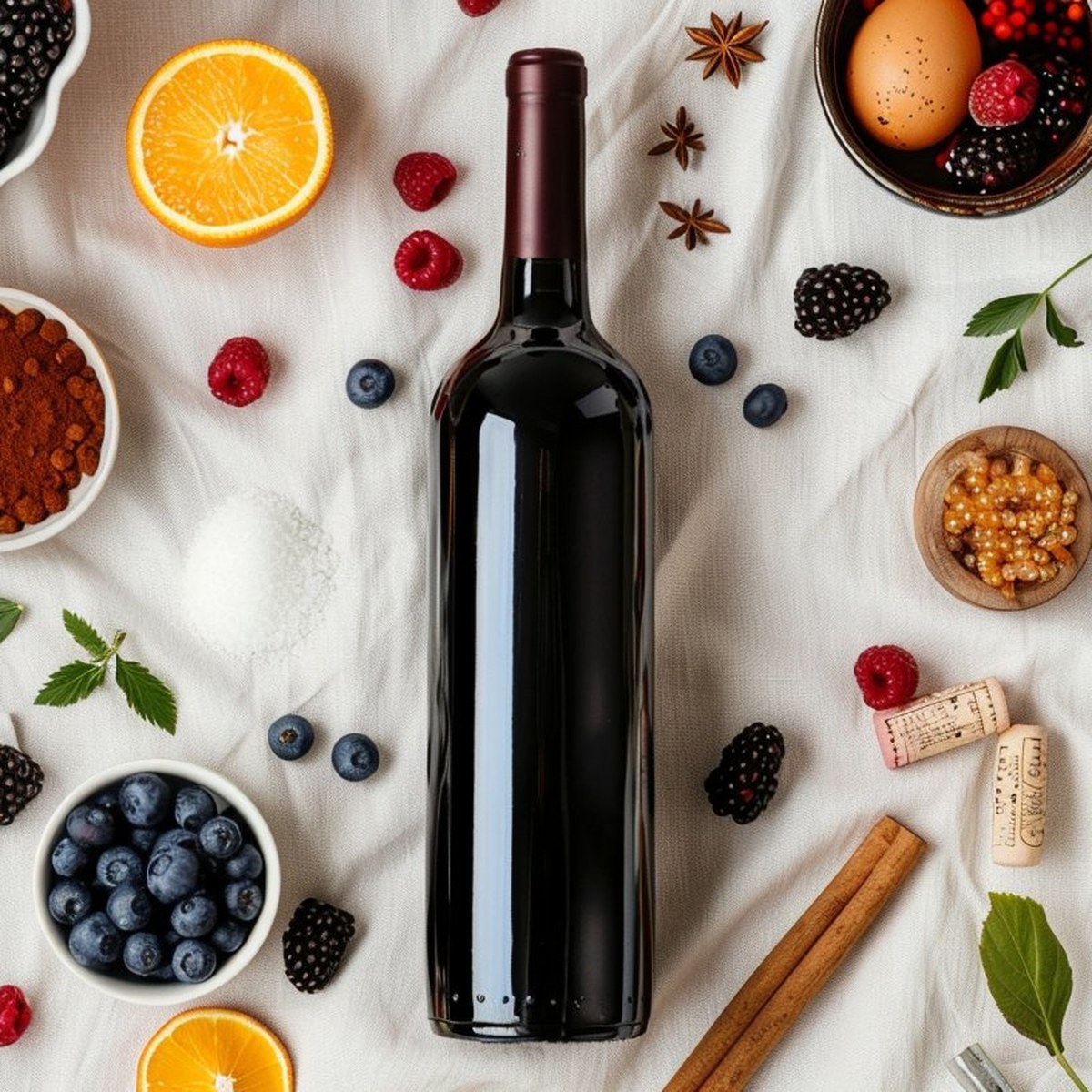 Glace au Chianti et Fruits Rouges — Ingrédients
