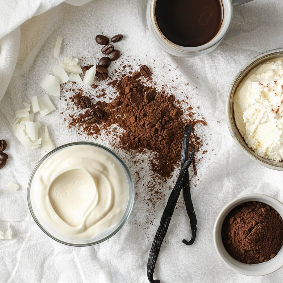 Glace Keto Café & Mascarpone — Ingrédients