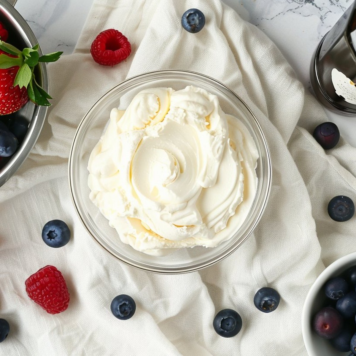 Glace Keto Fruits Rouges & Crème — Ingrédients