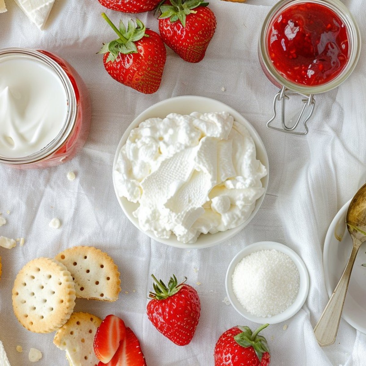 Glace New York Cheesecake Fraise — Ingrédients
