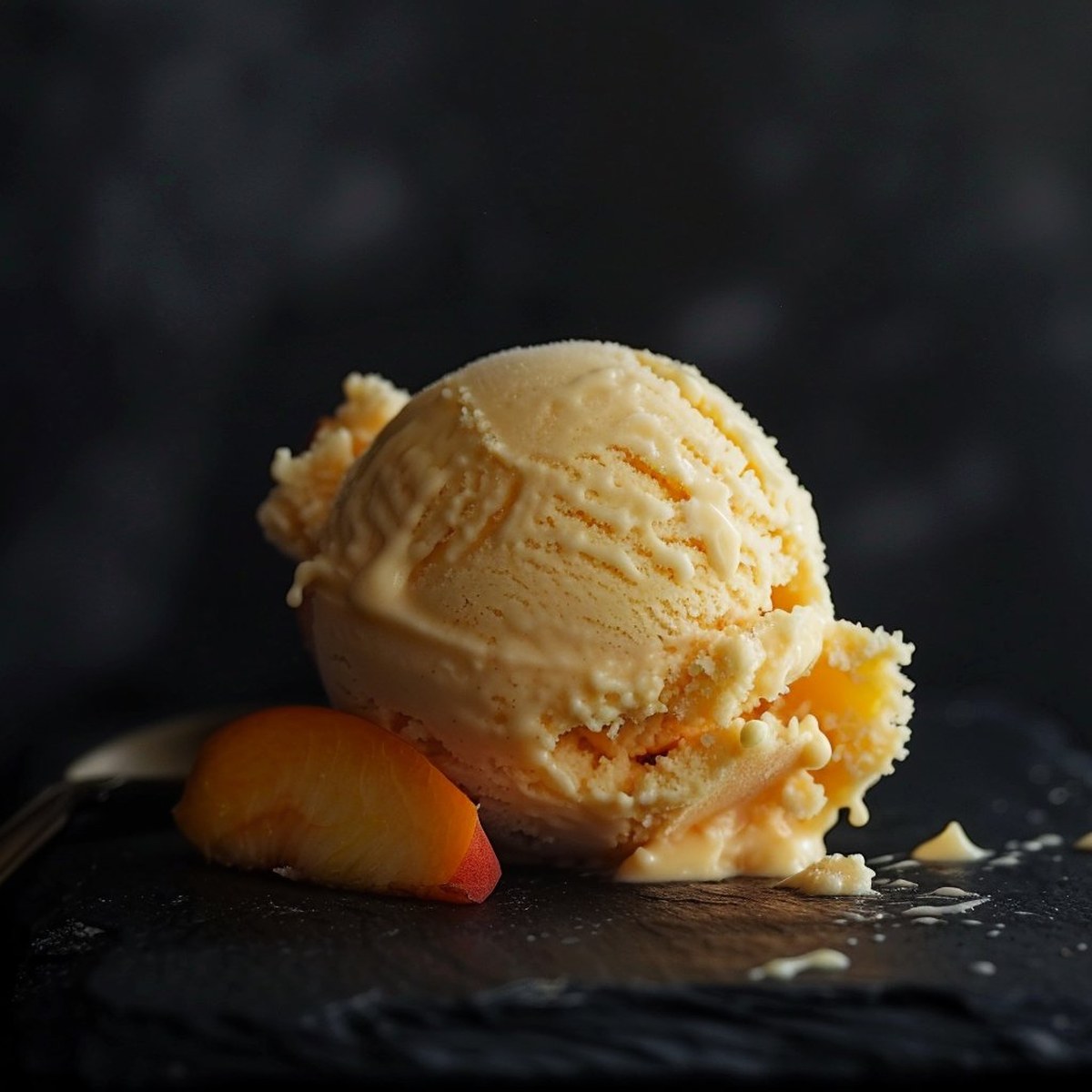 Glace Pêche et Crème