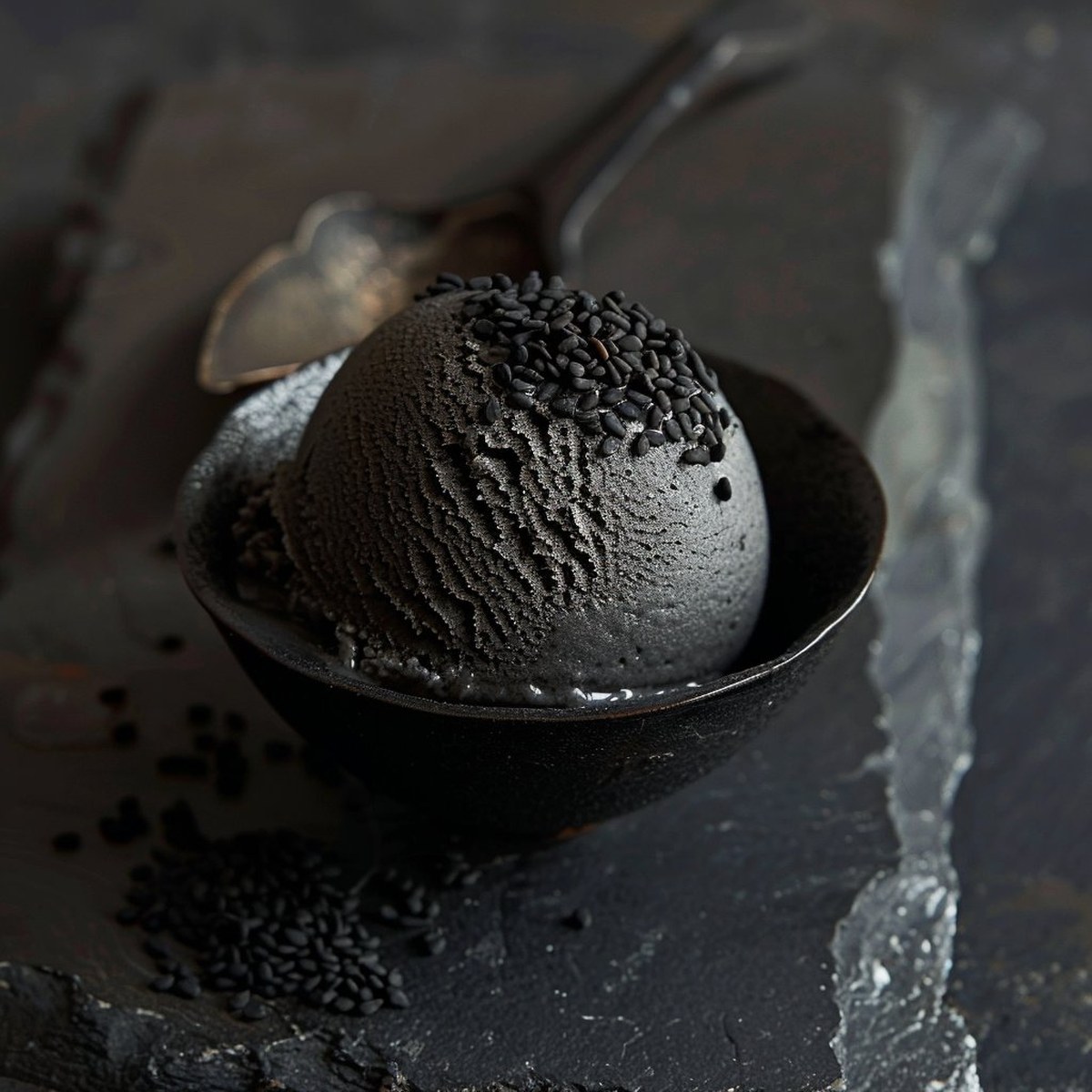 Glace au Sésame Noir — version d'auteur